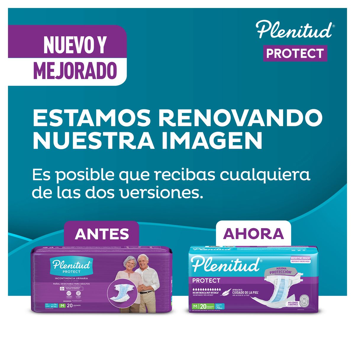 PLENITUD - Pañal para Adulto Plenitud Unisex Talla M Empaque 20 Und