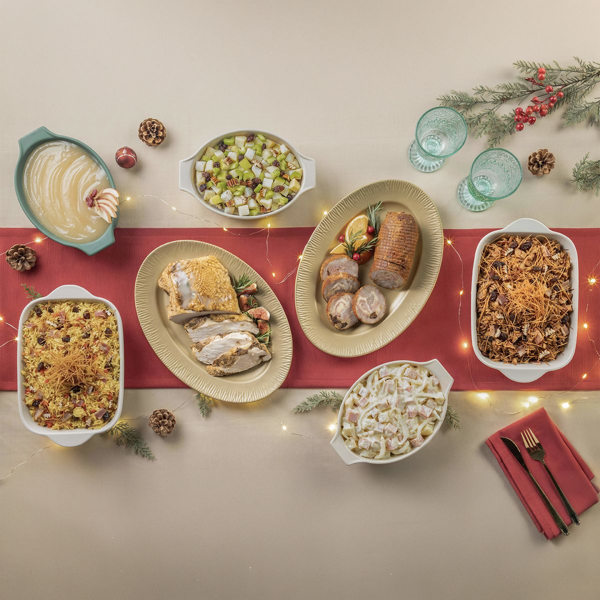 ELABORACION PROPIA - Cena Papá Noel Tottus 8 Personas