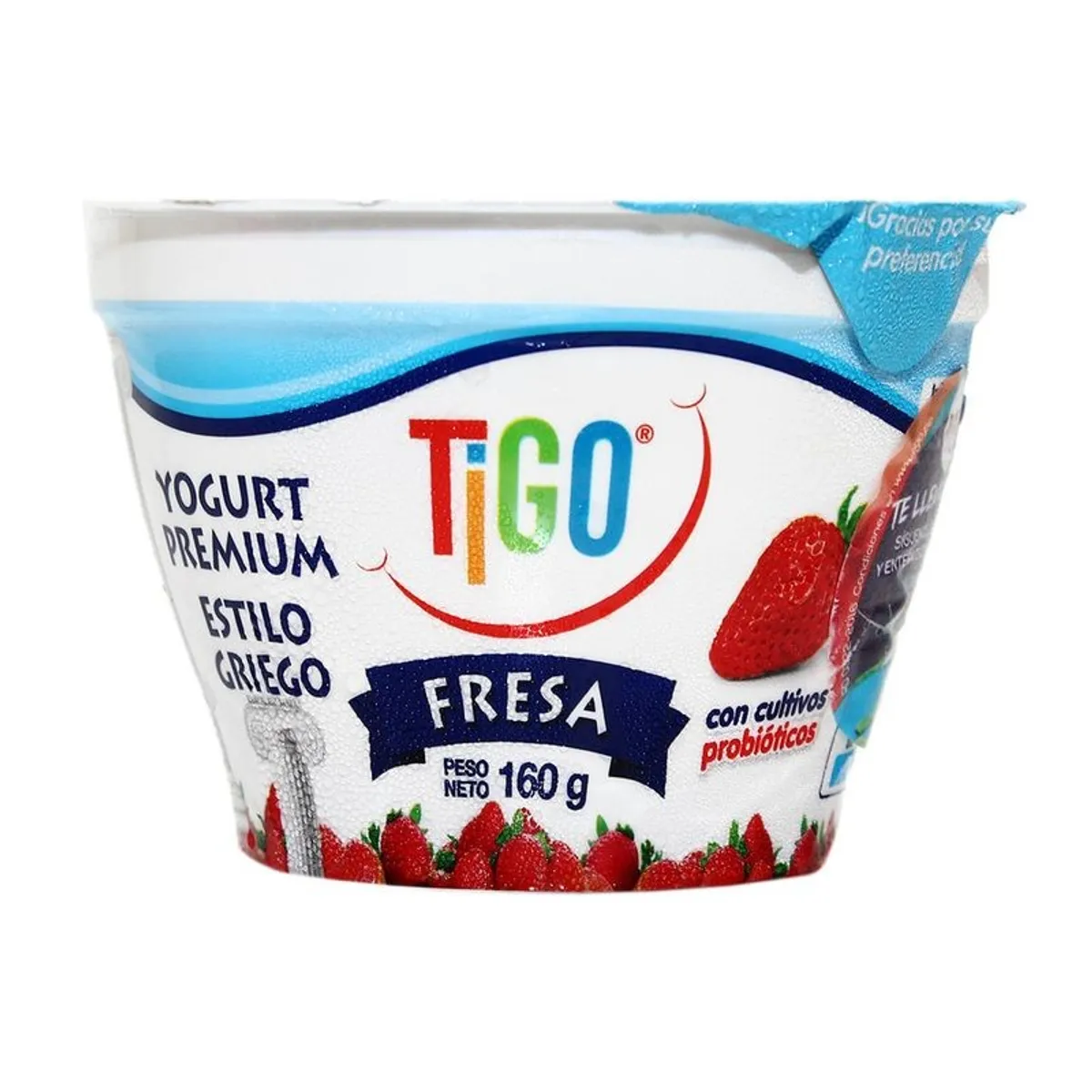 TIGO - Yogurt Griego Tigo Fresa Envase 160 g