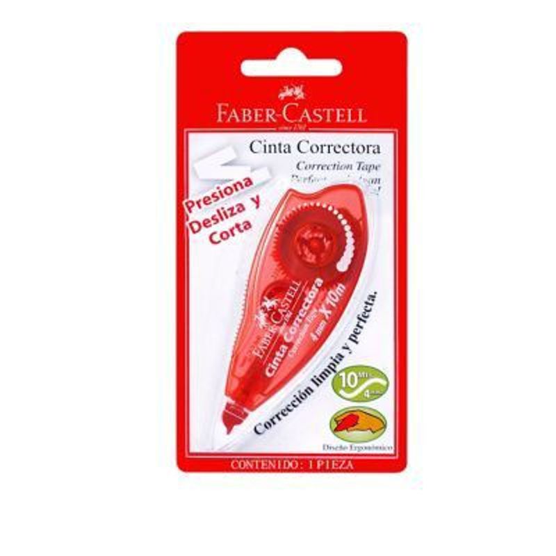 FABER CASTELL - Cinta Correctora 4Mm 10 Mt