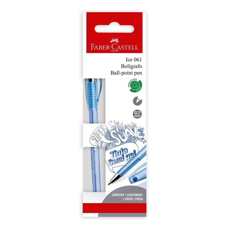 FABER CASTELL - Boligrafo 061 Ice Azul