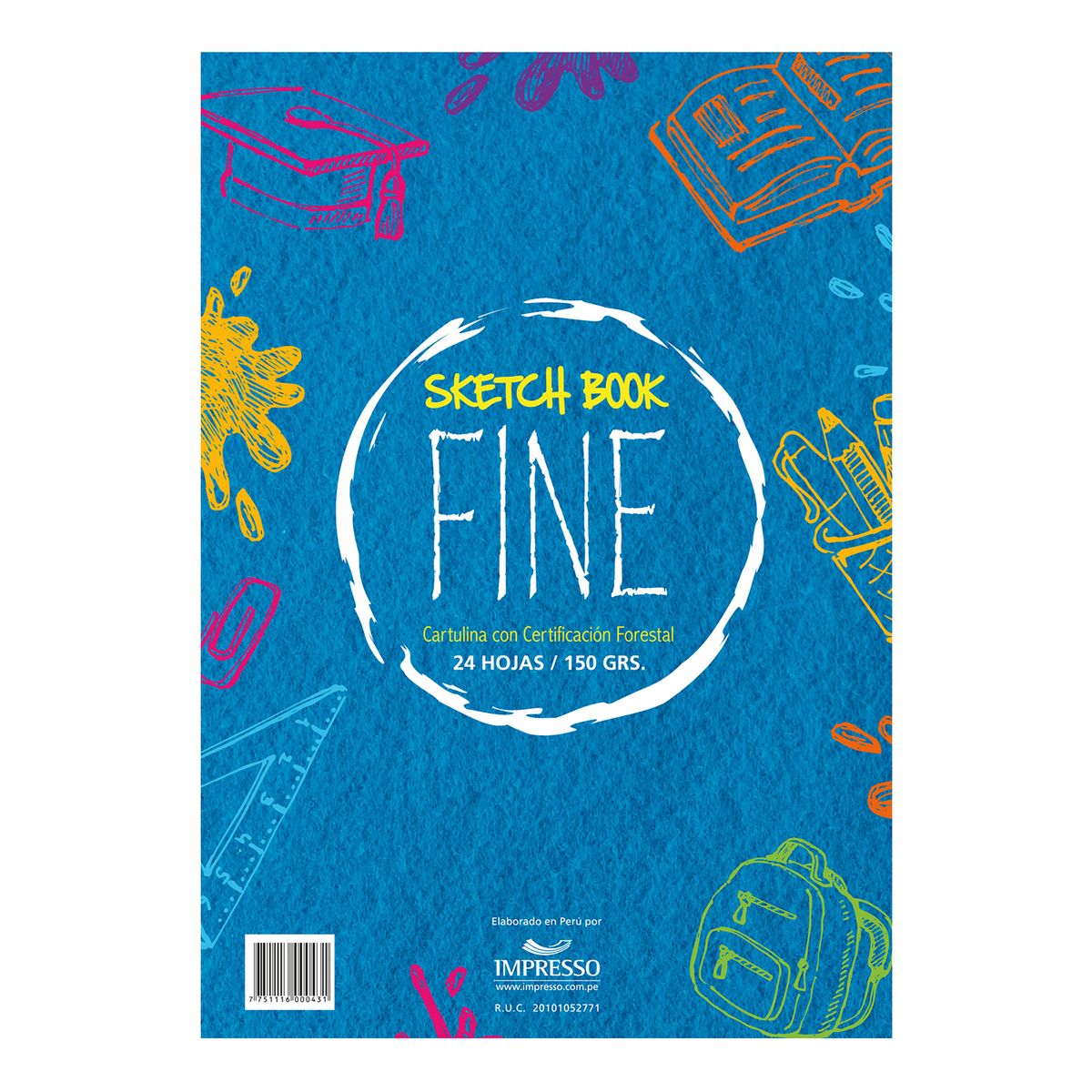 FINE - Sketch Book Fine Cartulina 150 g 24 Hojas