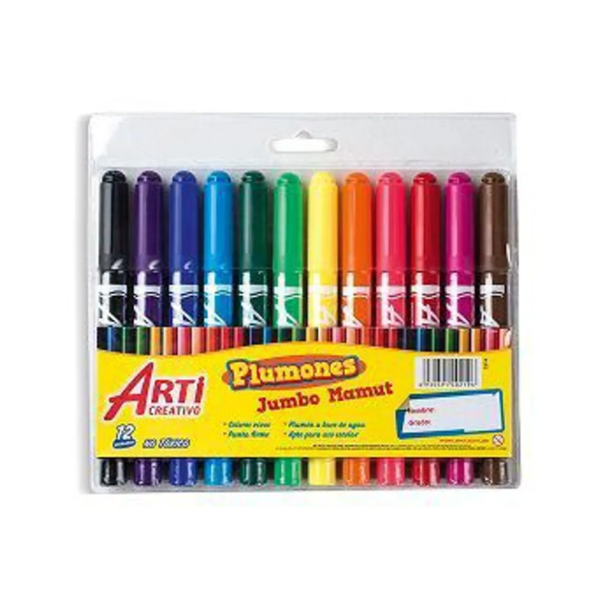 ARTI CREATIVO - Plumones Arti Creativo Jumbo Mamut Empaque 12 Und