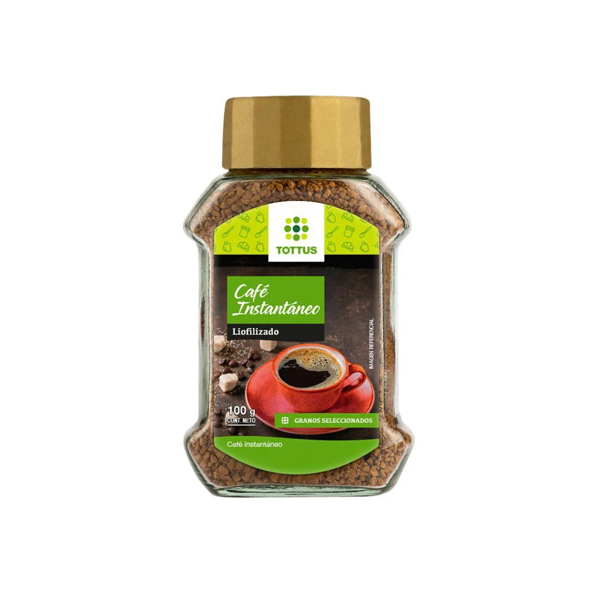 TOTTUS LIFE - Café Instantáneo Tottus Life Liofilizado Premium Envase 100 g