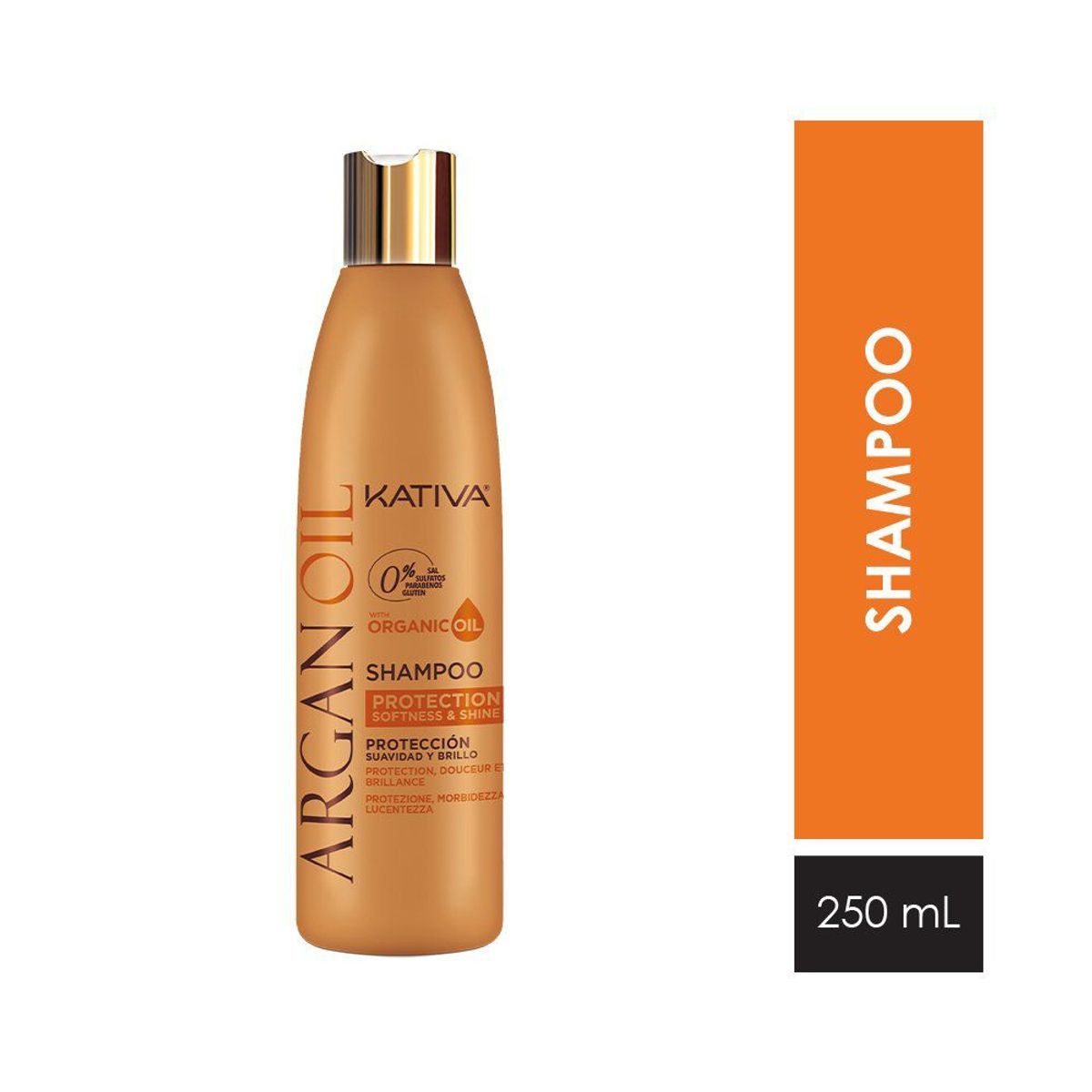 KATIVA - Shampoo Kativa con Aceite de Argán Botella 250 mL