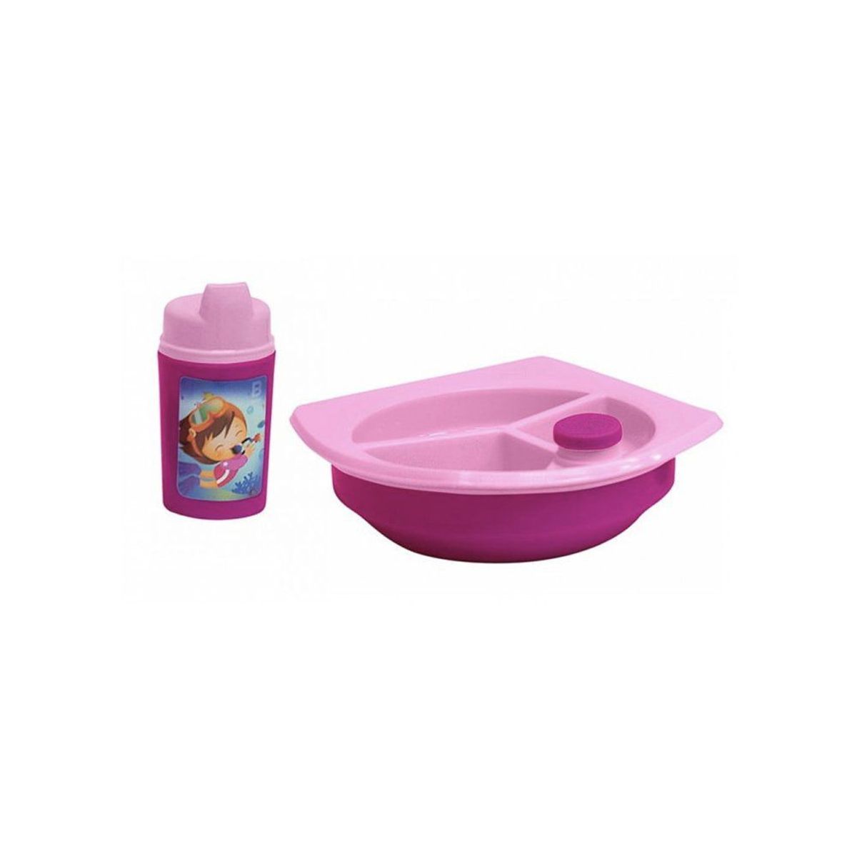 BASA - Combo de Plato Térmico y Vaso con Pico