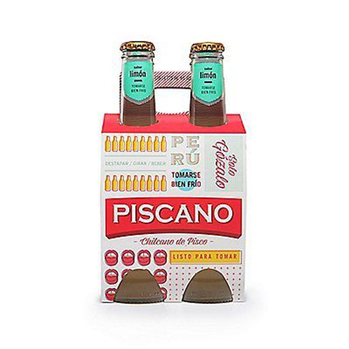 PISCANO - Bebida RTD Piscano Limón Pack 4 Botellas 275 mL