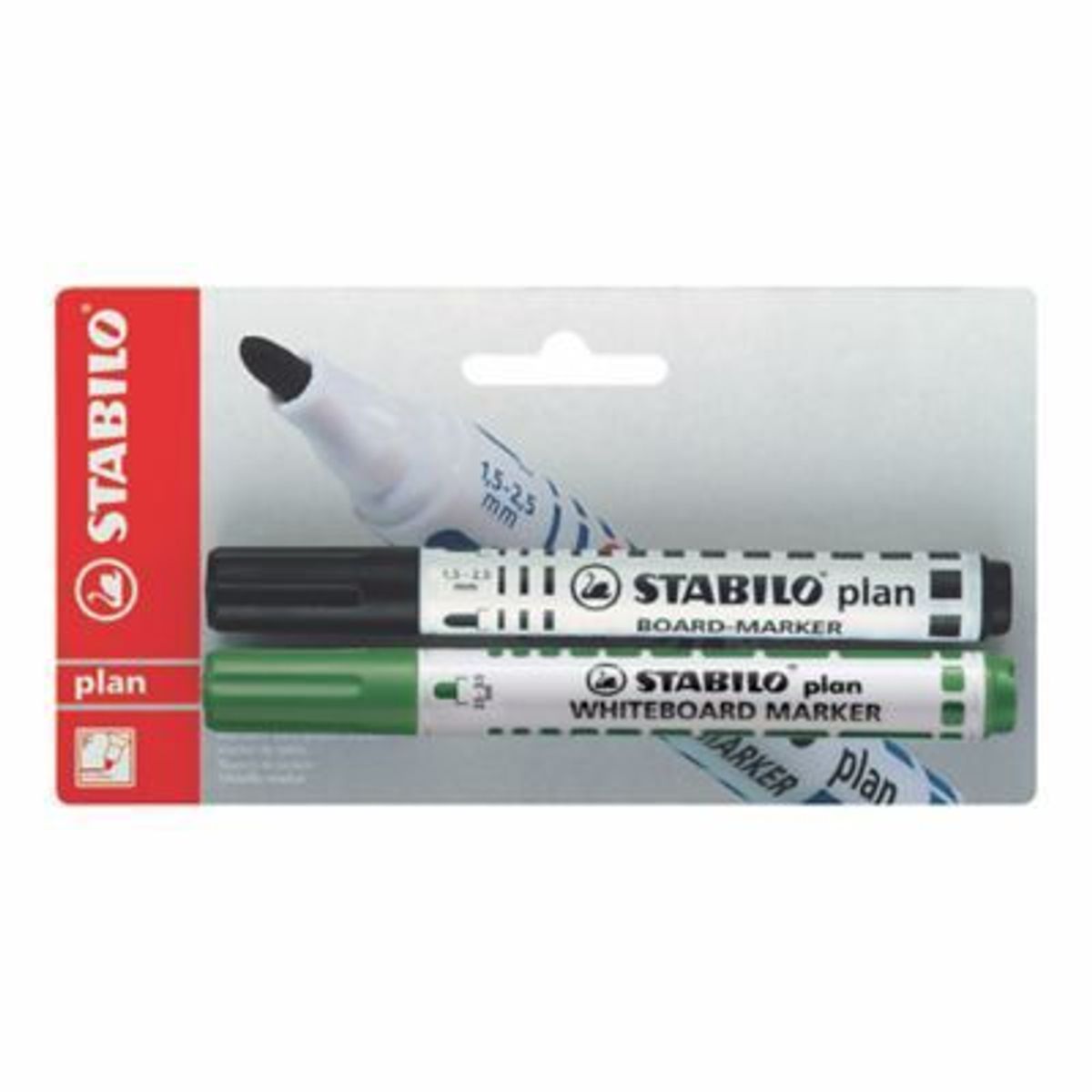 STABILO - Plumones De Pizarra Stabilo Negro Y Verde Empaque 2 Und