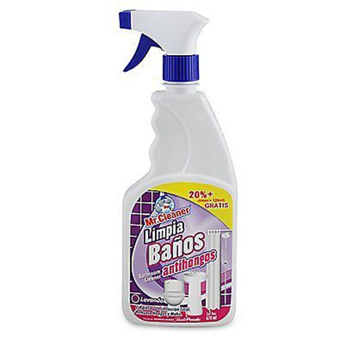 MR CLEANER - Limpia Baños Mr Cleaner Antihongos Lavanda Envase 670 mL