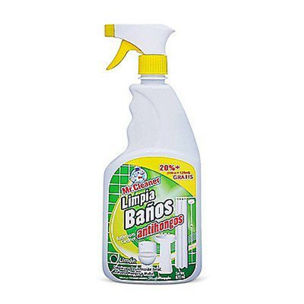 MR CLEANER - Limpia Baños Mr Cleaner Antihongos Limón Envase 670 mL
