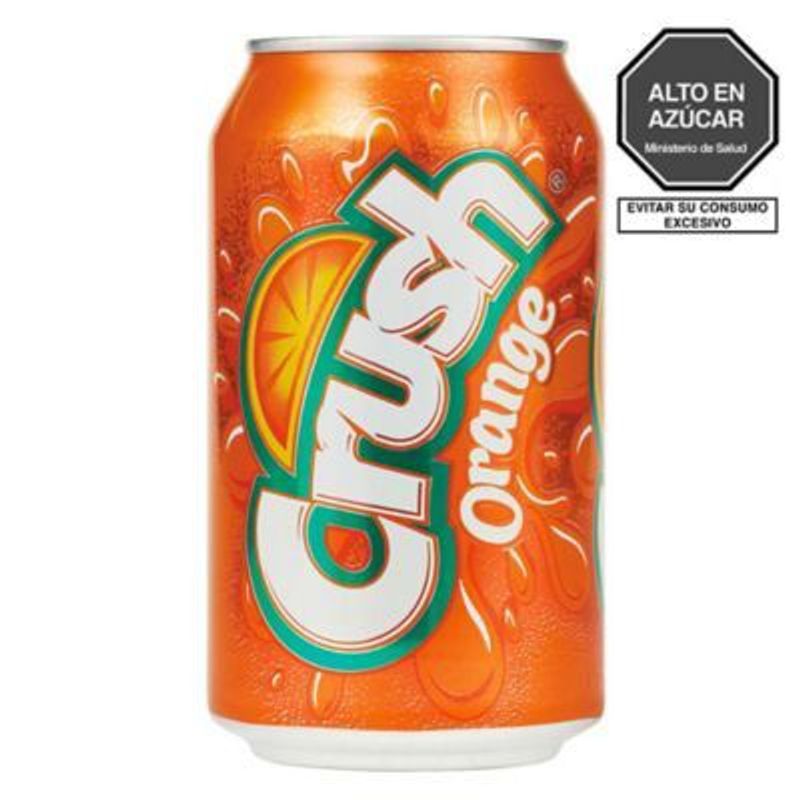 CRUSH - Gaseosa Crush Sabor Naranja Crush Lata 355 mL
