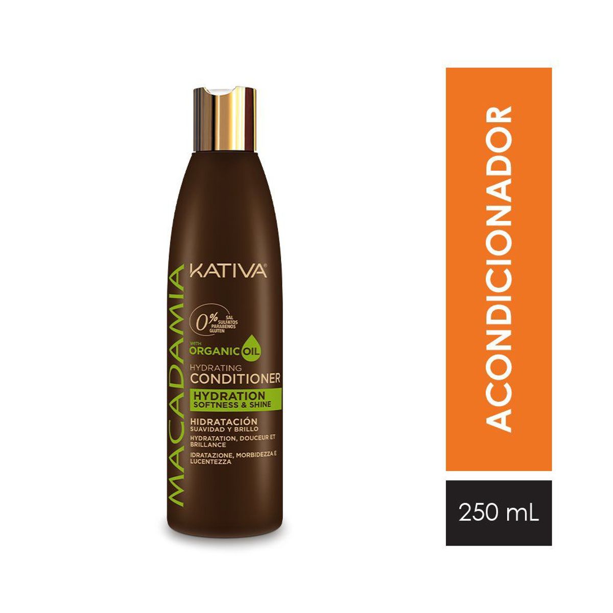 KATIVA - Acondicionador Kativa Macadamia Botella 250 mL