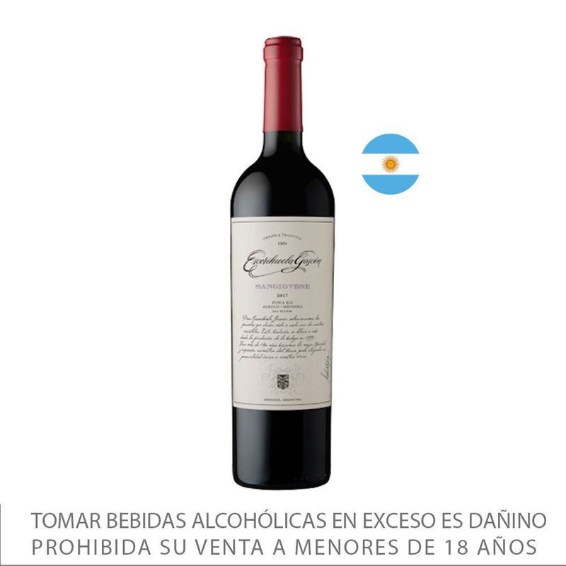 ESCORIHUELA GASCON - Vino Tinto Escorihuela Gascón Sangiovese Botella 750 mL