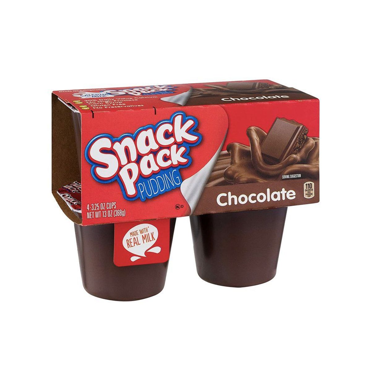 SNACK PACK - Pudín Snack Pack Chocolate Sin Azúcar Empaque 4 Und