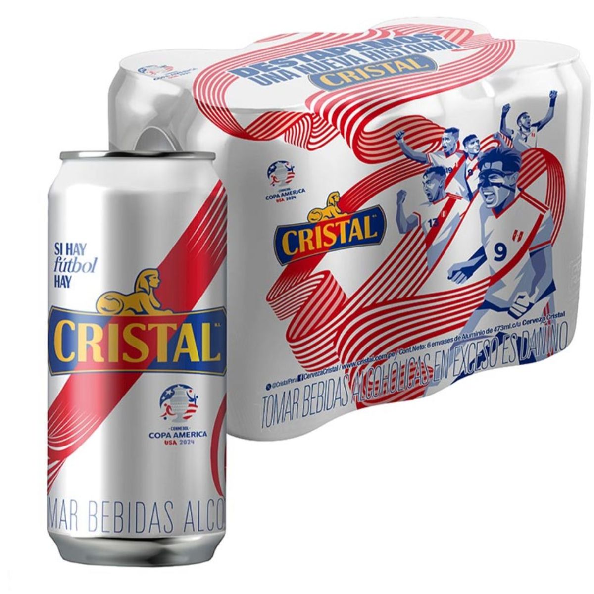 CRISTAL - Cerveza Cristal Sixpack Lata 473 mL