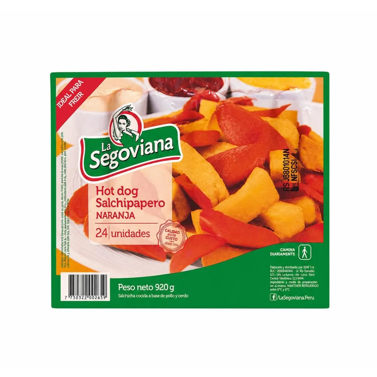 LA SEGOVIANA - Hot Dog Salchipapero La Segoviana Bolsa 24 Und