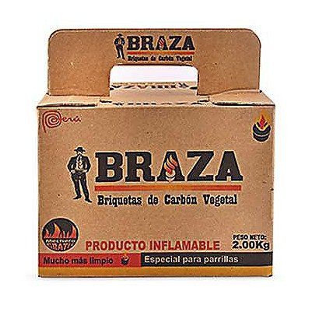BRAZA - Briquetas de Carbón Braza Caja 2 Kg