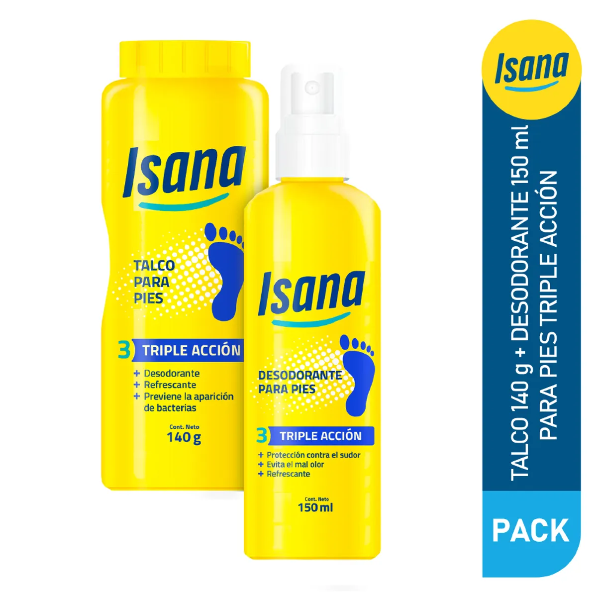 ISANA - Desodorante Spray 150 g + Talco 140 g