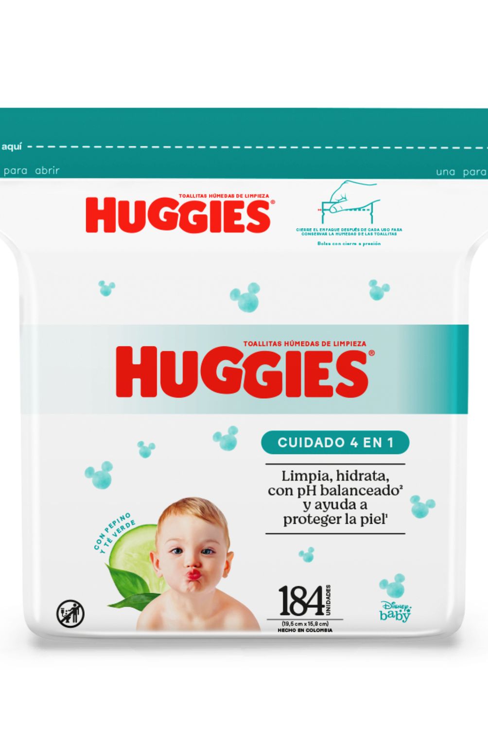 HUGGIES - Toallas Húmedas Cuidado 4 en 1 Huggies Empaque 184 Und