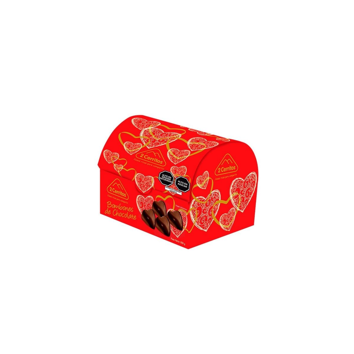 2 CERRITOS - Bombones de Chocolate 2 Cerritos Cofre del Amor Caja 200 g