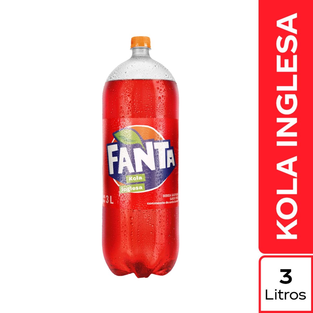 FANTA - Gaseosa Fanta Kola Inglesa Botella 3 L