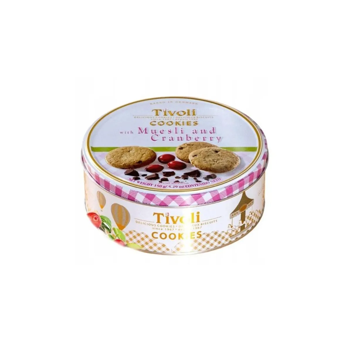 JACOBSENS OF DENMARK - Galleta Jacobsens of Denmark Chocolate Granola y Arándano Lata 150 g