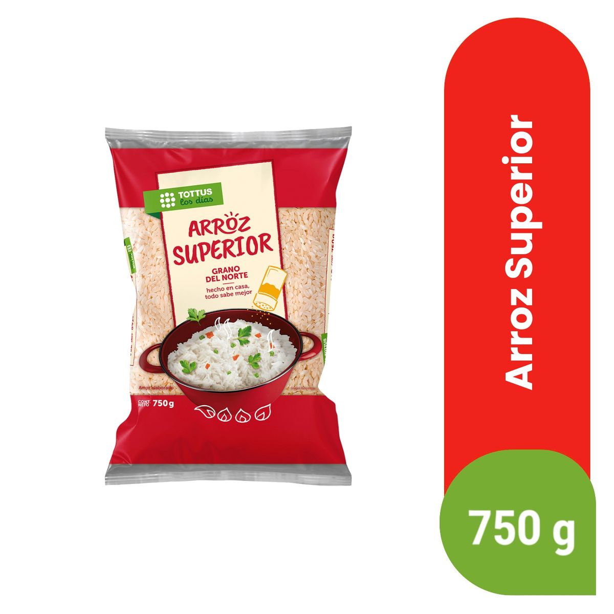 TOTTUS - Arroz Superior Tottus Bolsa 750 g