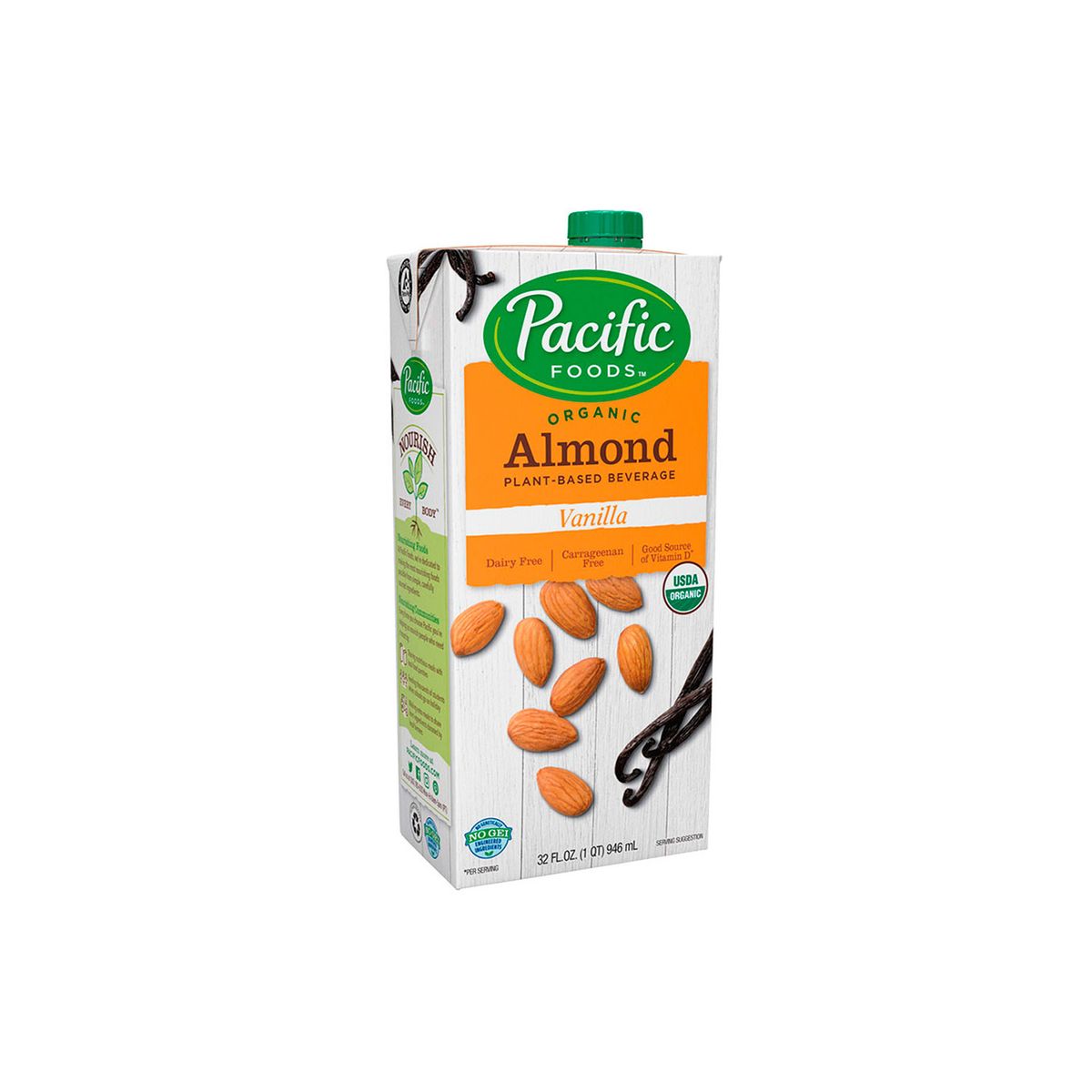 PACIFIC NATURAL - Bebida Almendra Pacific Natural Sabor Vainilla Caja 946 mL