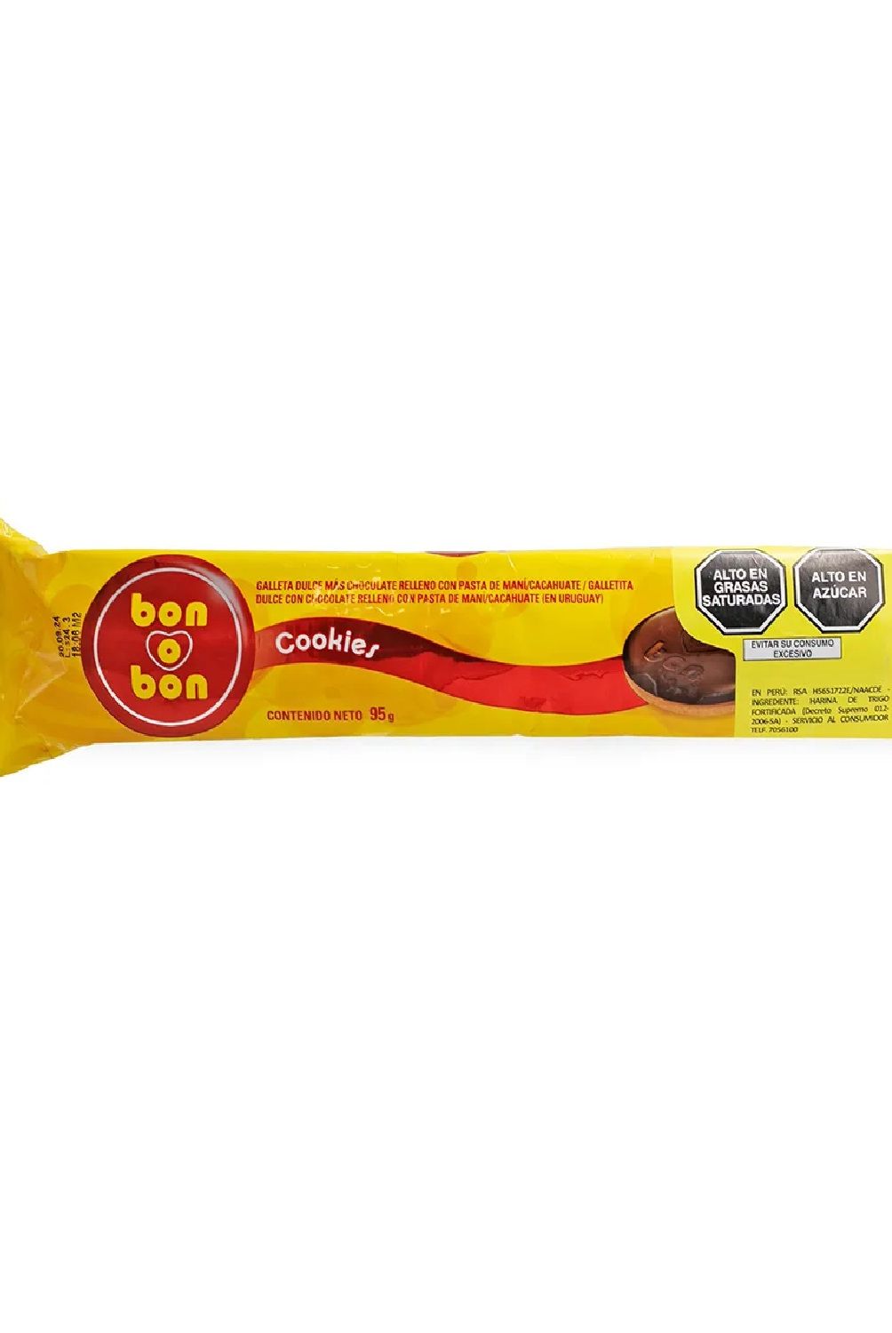 BON O BON - Galletas Bon o Bon con Chocolate Empaque 95 g