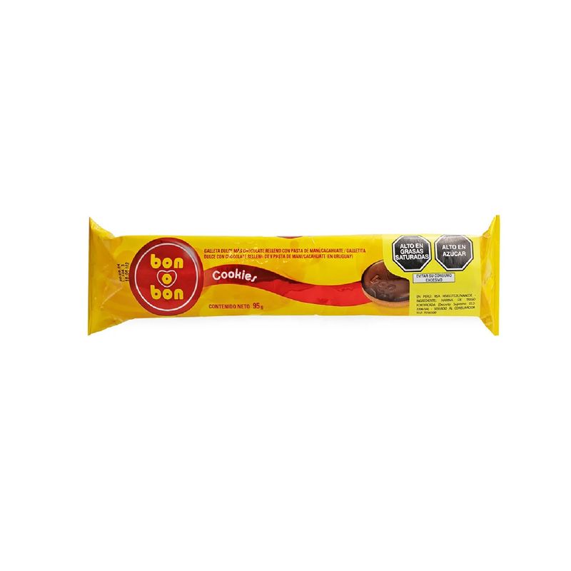 BON O BON - Galletas Bon o Bon con Chocolate Empaque 95 g
