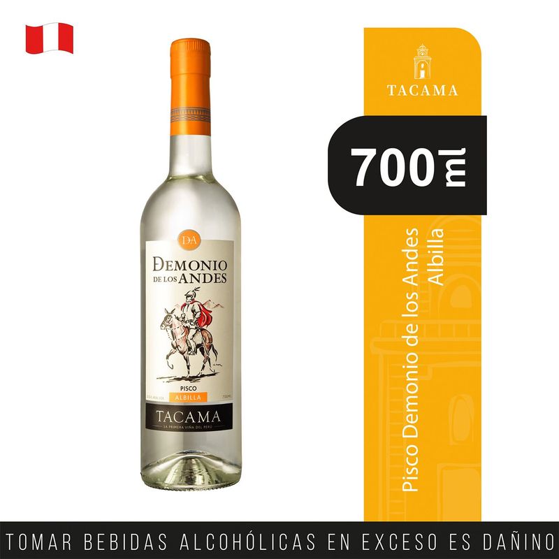 TACAMA - Pisco Albilla Tacama Demonio de los Andes Botella 700 mL