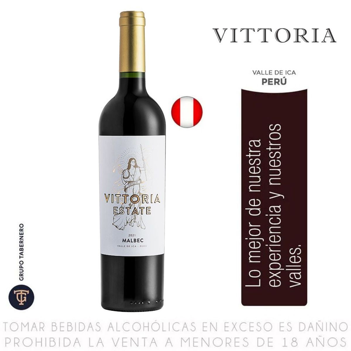VITTORIA - Vino Vittoria Malbec Botella 750 mL