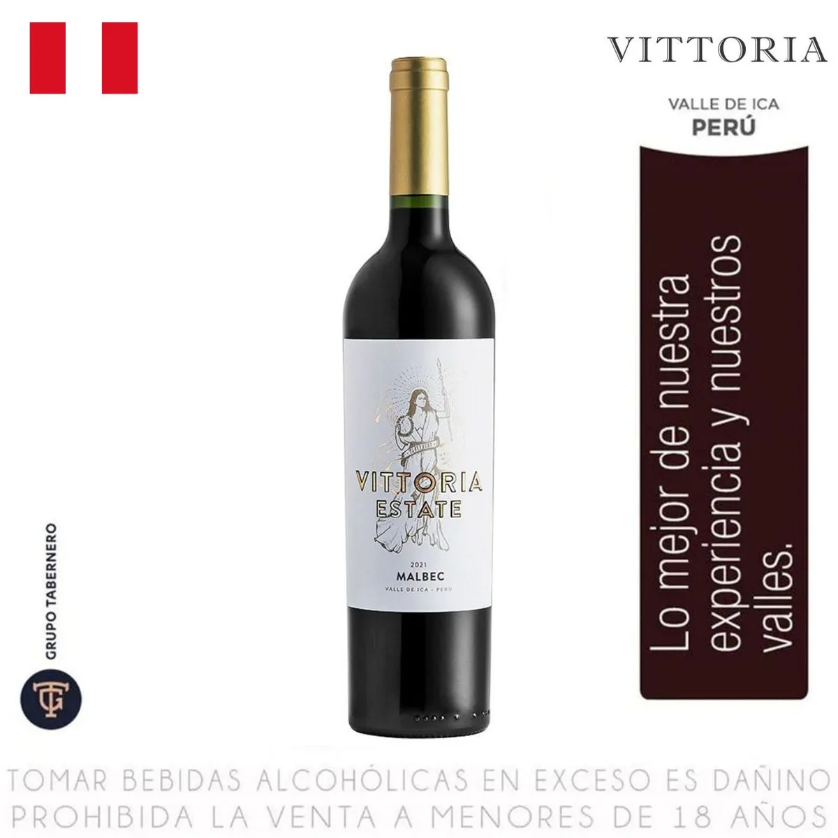 VITTORIA - Vino Vittoria Malbec Botella 750 mL