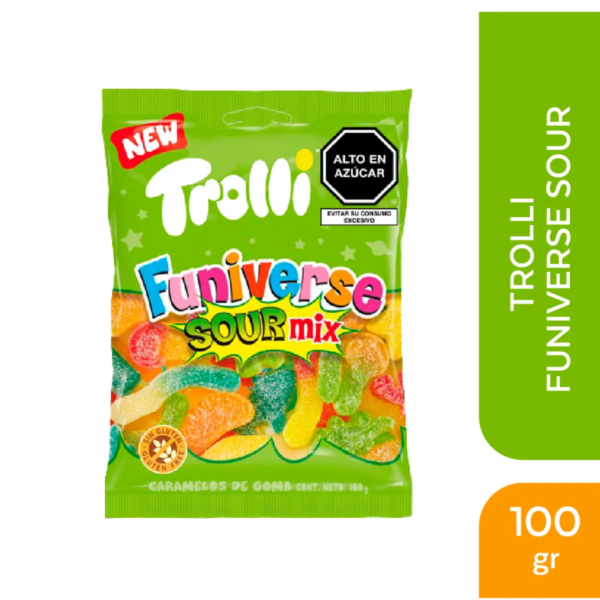 TROLLI - Gomitas Trolli Funiverse Sour Bolsa 100 g