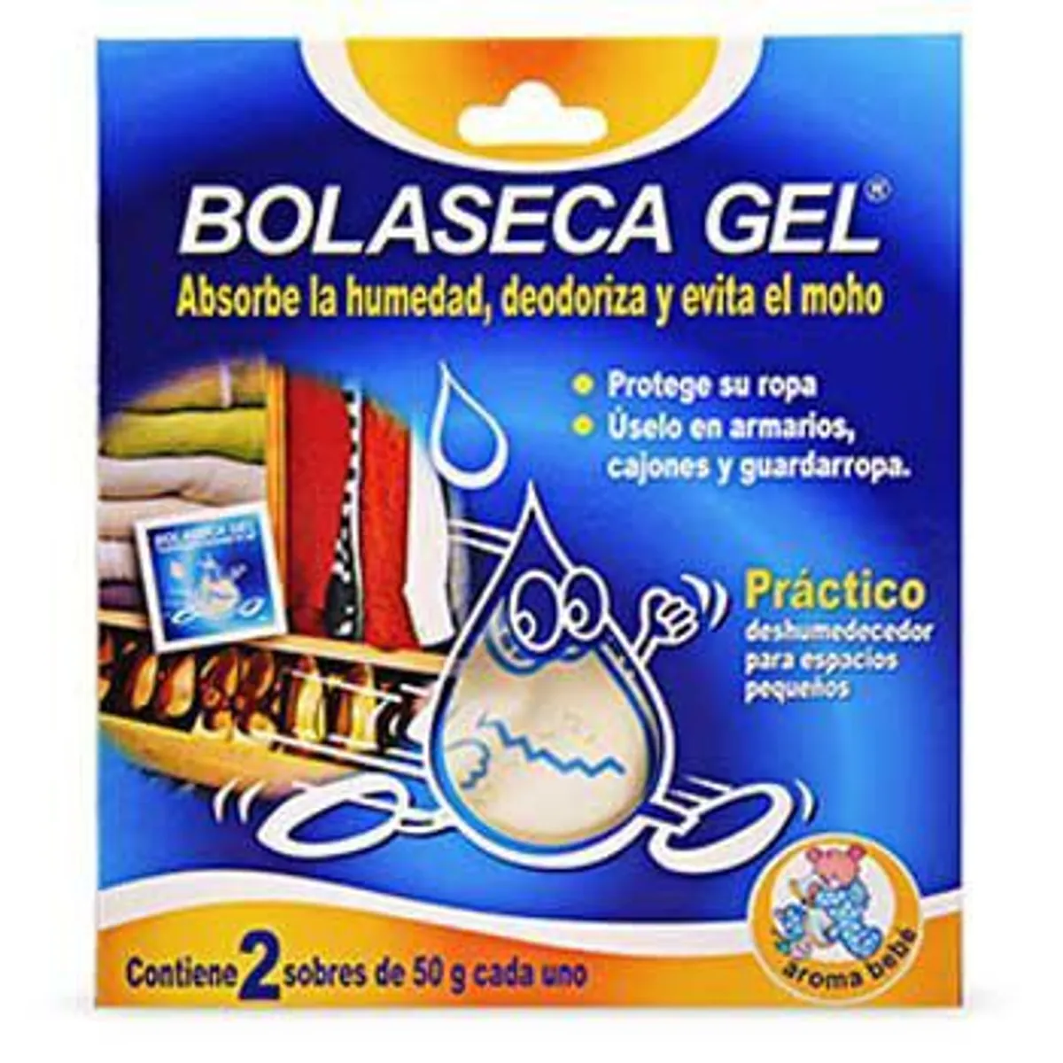 BOLASECA - Deshumedecedor Bolaseca Gel Aroma Bebé Empaque 2 Und