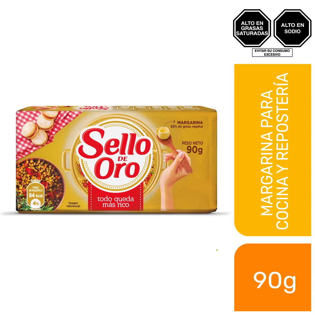 SELLO DE ORO - Margarina en Barra Sello de Oro Empaque 90 g