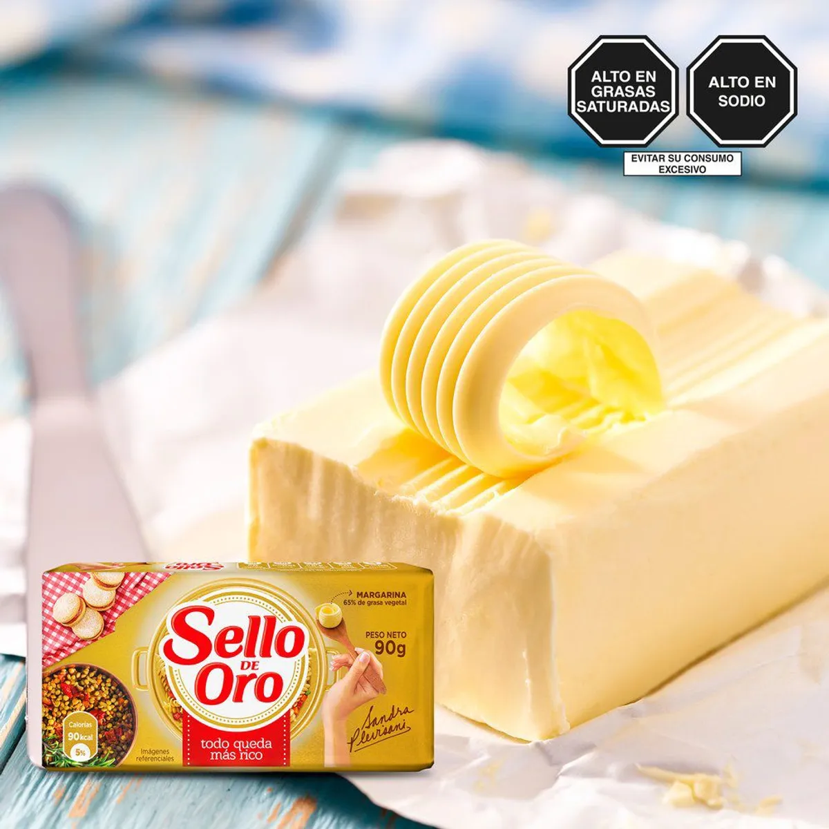SELLO DE ORO - Margarina en Barra Sello de Oro Empaque 90 g