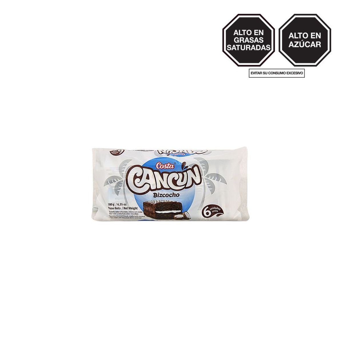 CANCUN - Bizcocho Cancún Empaque 6 Und