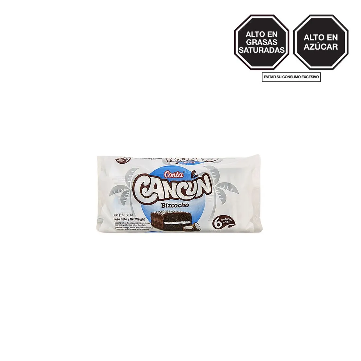 CANCUN - Bizcocho Cancún Empaque 6 Und