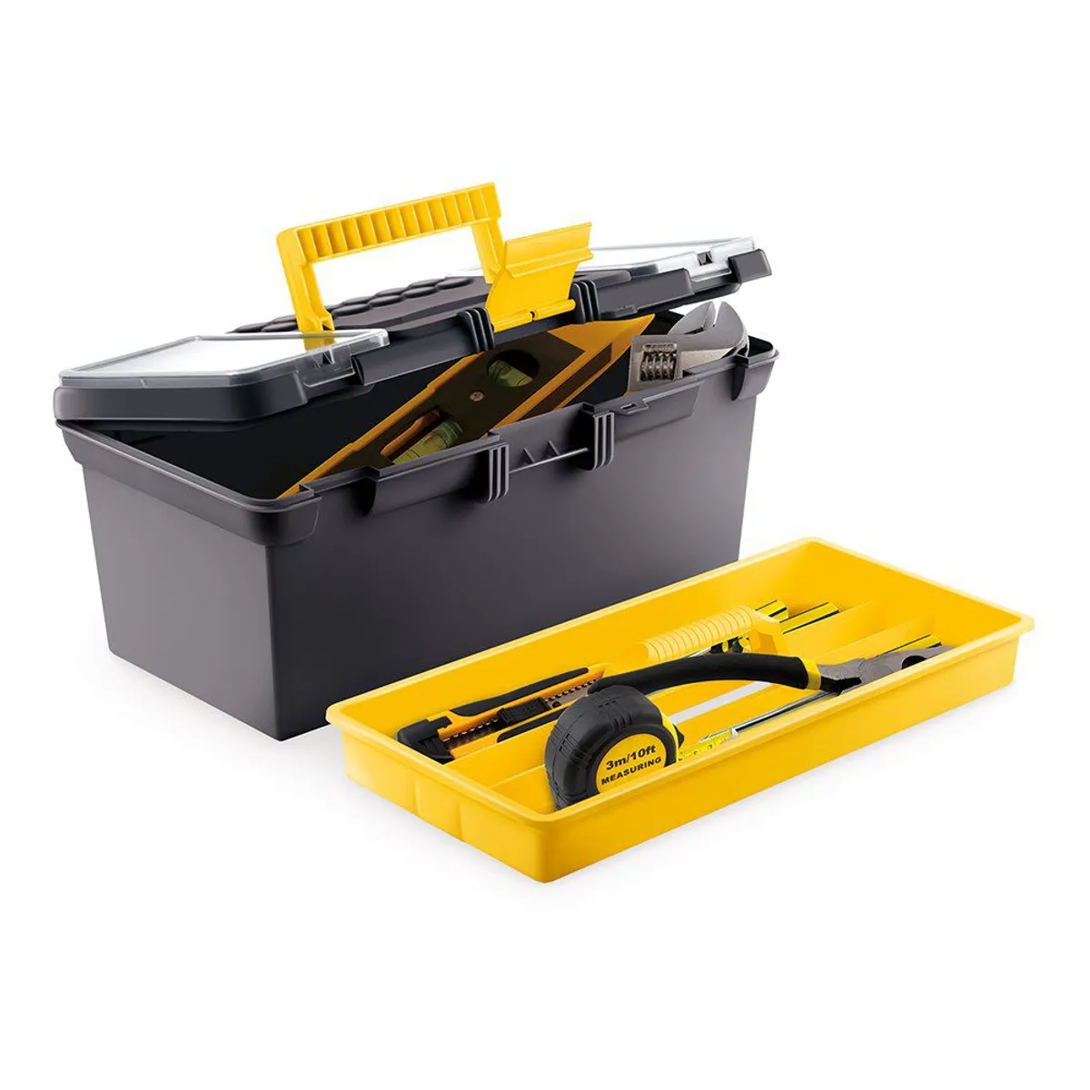 POLINPLAST - Caja Herramientas Máster Polinplast Box Negro Amarillo