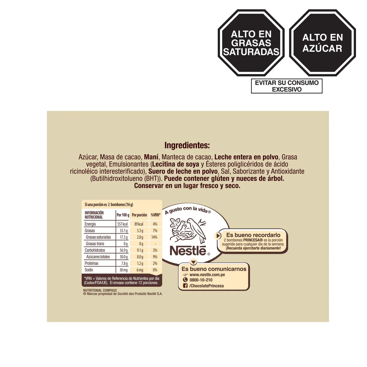 NESTLE - Chocolate Princesa Nestle Caja 192 g