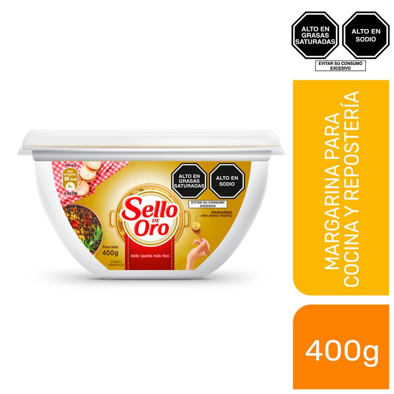 SELLO DE ORO - Margarina Sello de Oro Pote Envase 400 g