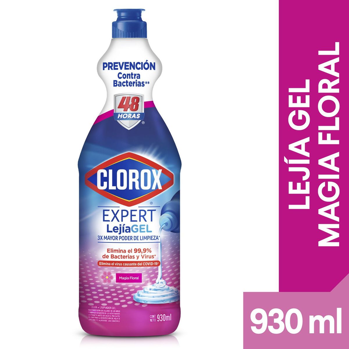 CLOROX - Lejía en Gel Clorox Power Gel Floral Envase 930 mL