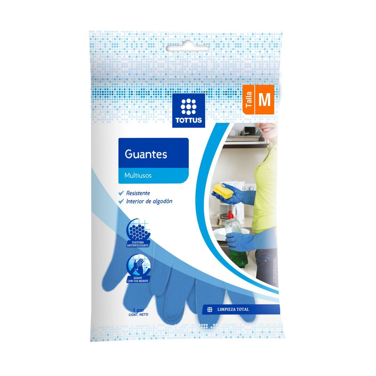 TOTTUS - Guantes Multiusos Tottus Talla M