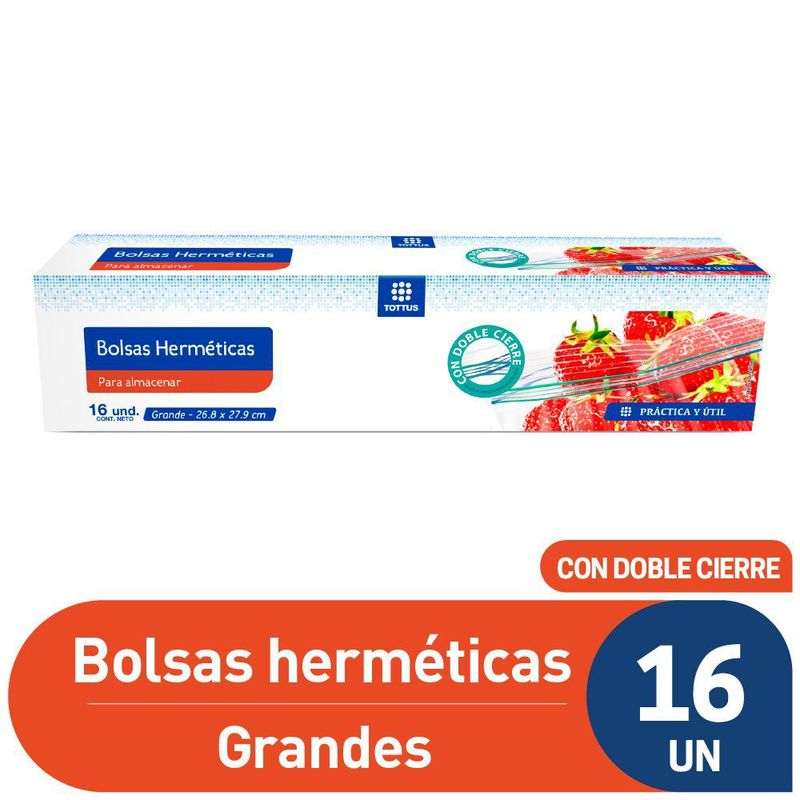 TOTTUS - Bolsas Tottus Herméticas Grandes Caja 16 Und