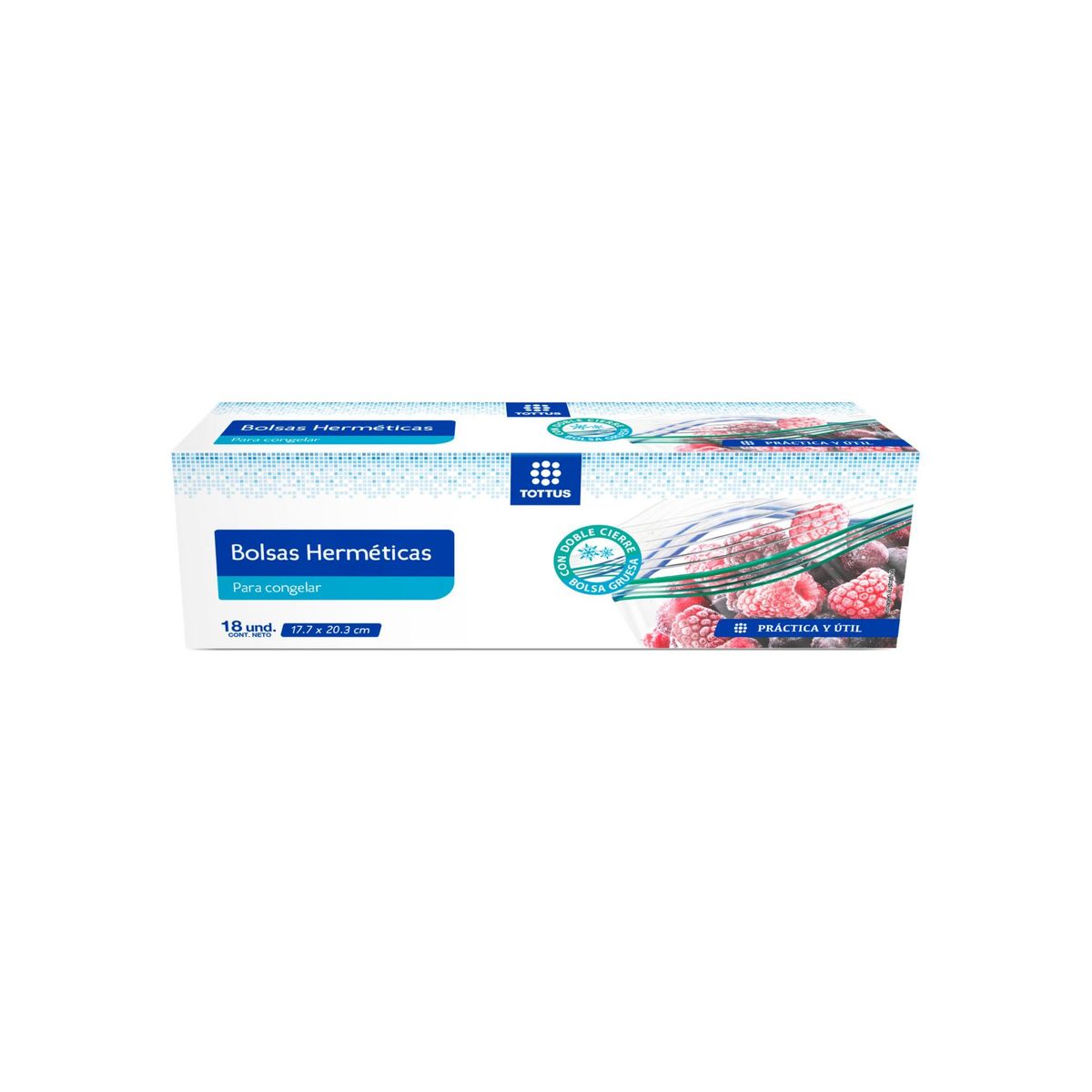 TOTTUS - Bolsas Herméticas para Congelar Tottus Caja 18 Und