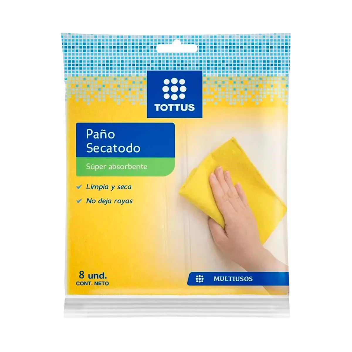 TOTTUS - Paño Secatodo Tottus Empaque 8 Und