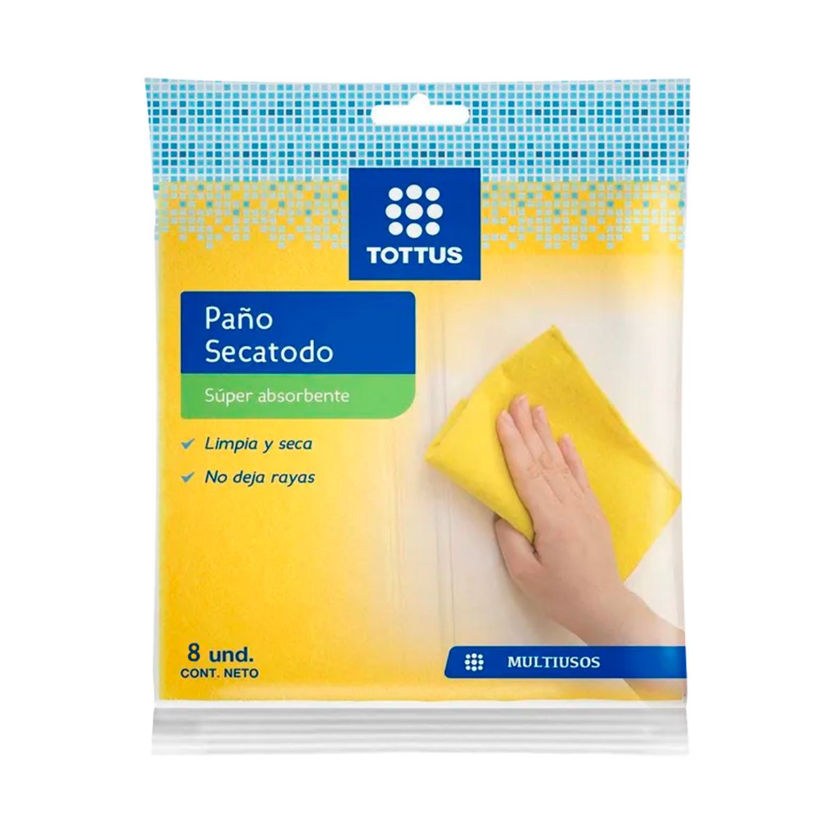 TOTTUS - Paño Secatodo Tottus Empaque 8 Und