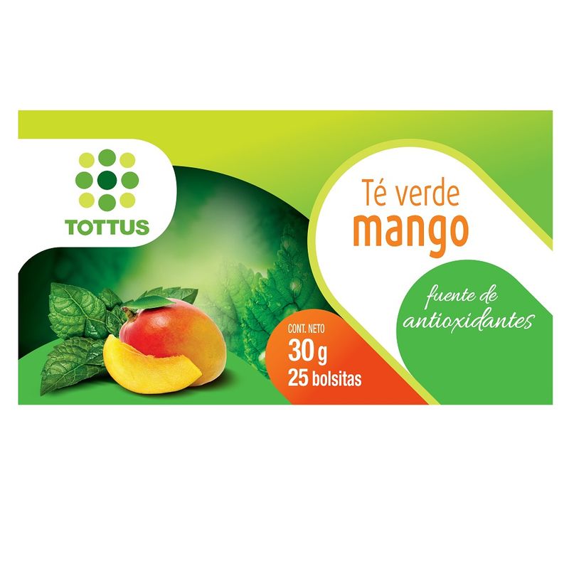 TOTTUS - Té Verde Mango Tottus 25 Filtrantes
