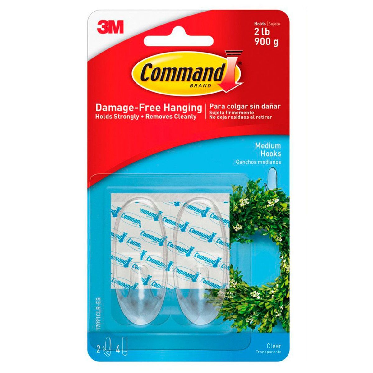 COMMAND - Gancho Command Transparente X2Un